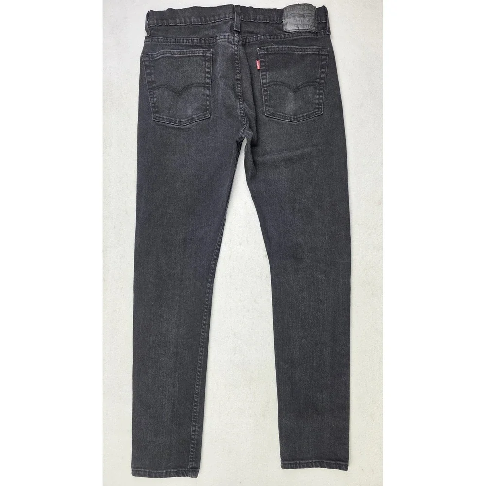 Levi's 510 Men's‎ 34x34 Skinny Fit Jean Fit Black Denim (32x31 READ)
